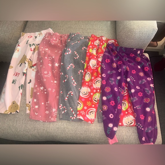 Cuddl Duds Other - Lot of 5 fleece pants/pajamas for girls size 6
